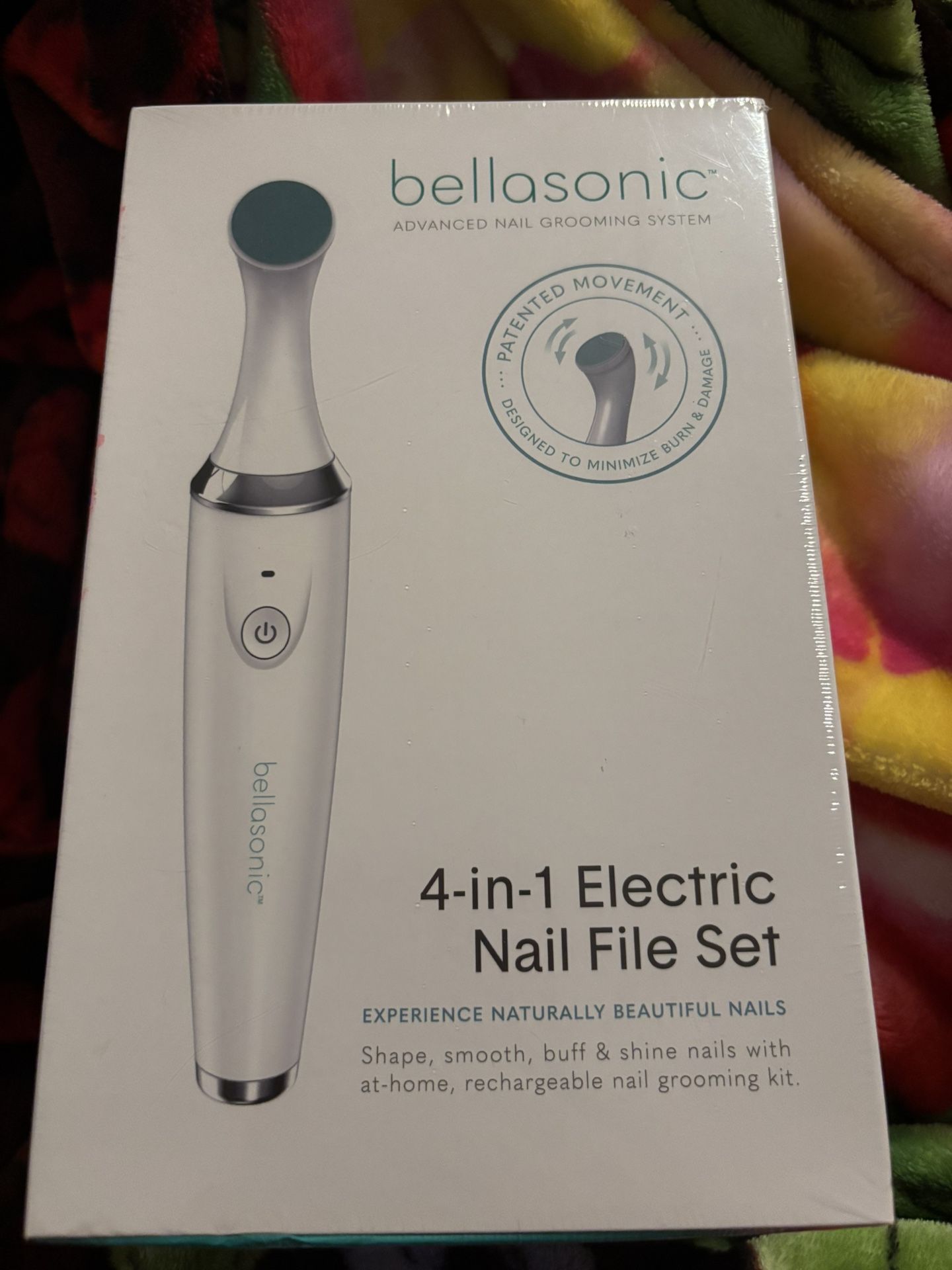 BELLASONIC 4-in-1 Electric Nail File Set PATENTED 4 DISCS USB CHARGING