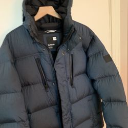 Mens under Armor Puffy Coat (blue Green Sheen)