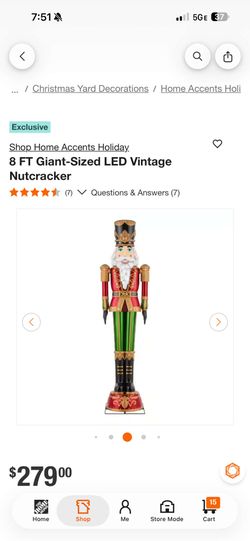 Home Accents Holiday
8 FT Giant-Sized LED Vintage Nutcracker