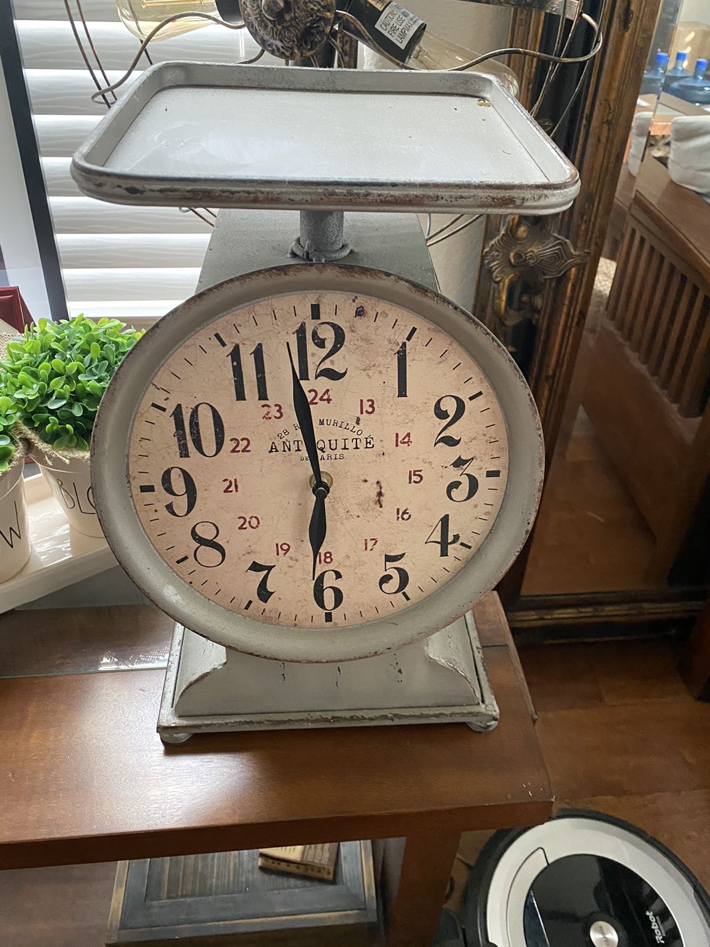 Vintage Style Scale Kitchen Clock