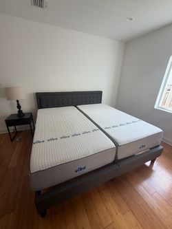King size bed Frame with mattresses