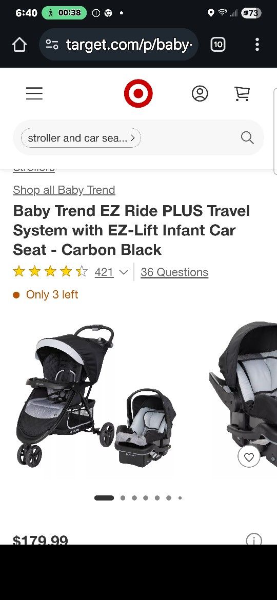 Baby Trend Stroller And Infant Car Seat