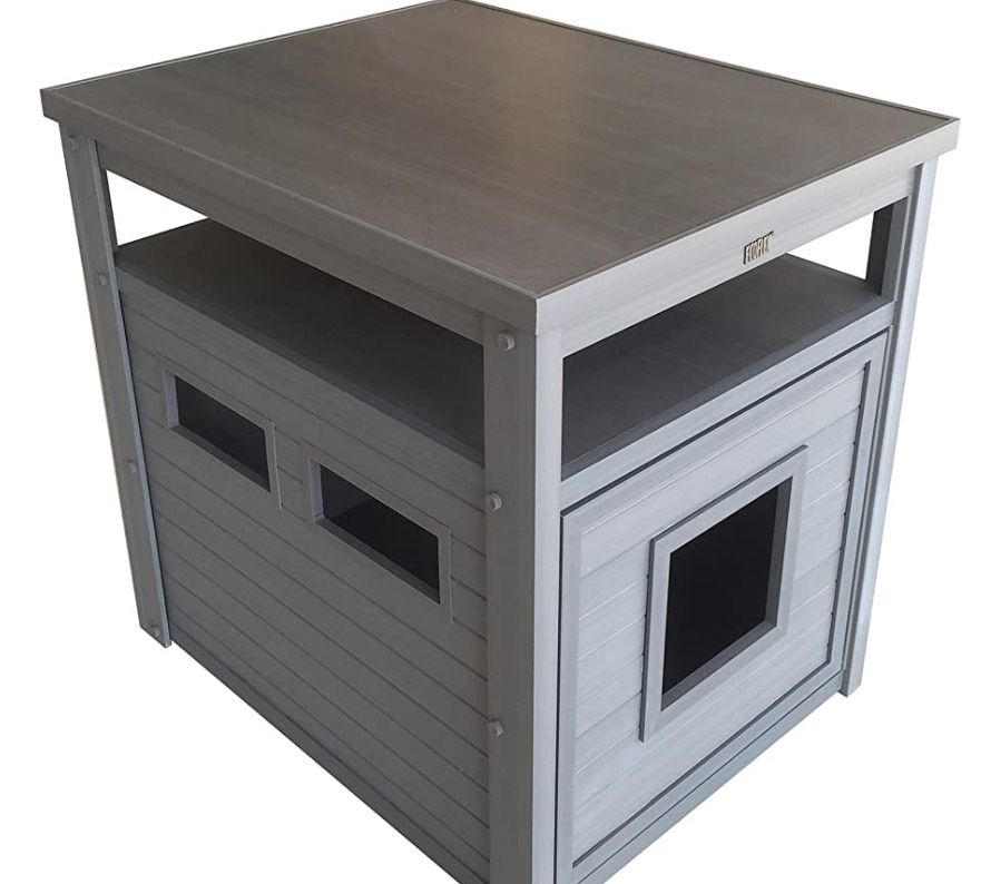 ECOFLEX® Jumbo Litter Box Cover End Table - Grey