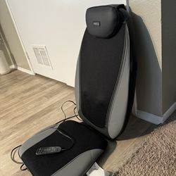 HoMEDICS Shiatsu Massage Vibrate Chair Cushion w/ Heat & Remote