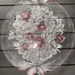 Decorative serving tray/glass dish