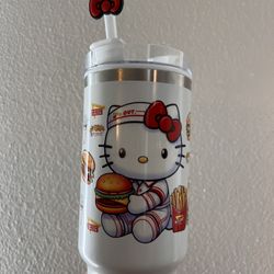 Hello Kitty / In & Out  White Mugs 40 Fl . Oz 