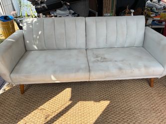 Beige futon sofa
