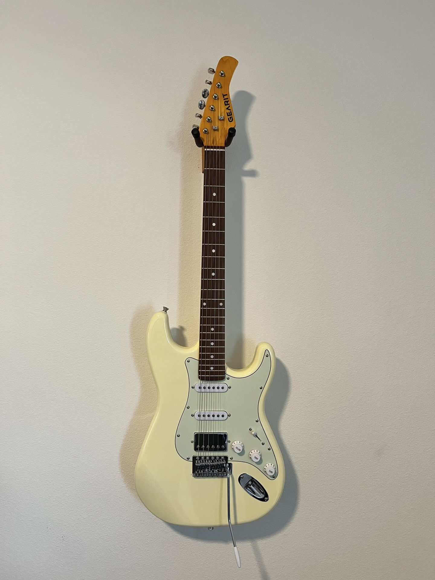 GearIT Electric Guitar Mahogany Stratocaster Tonewood GST-100 Mission Series 39in Full Size