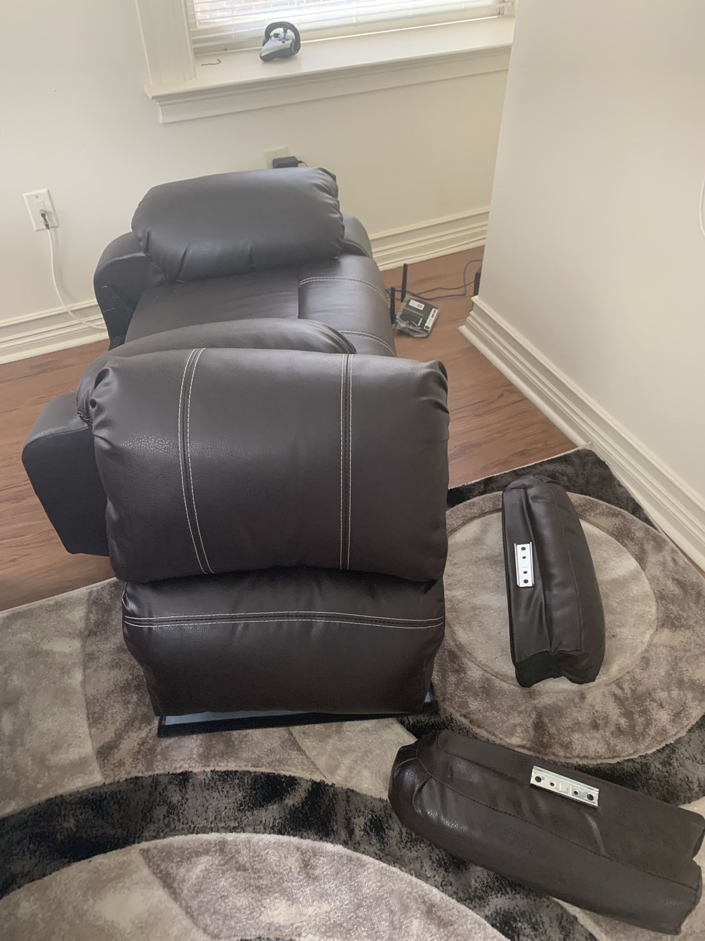 Adrian loveseat and recliner- can dissemble