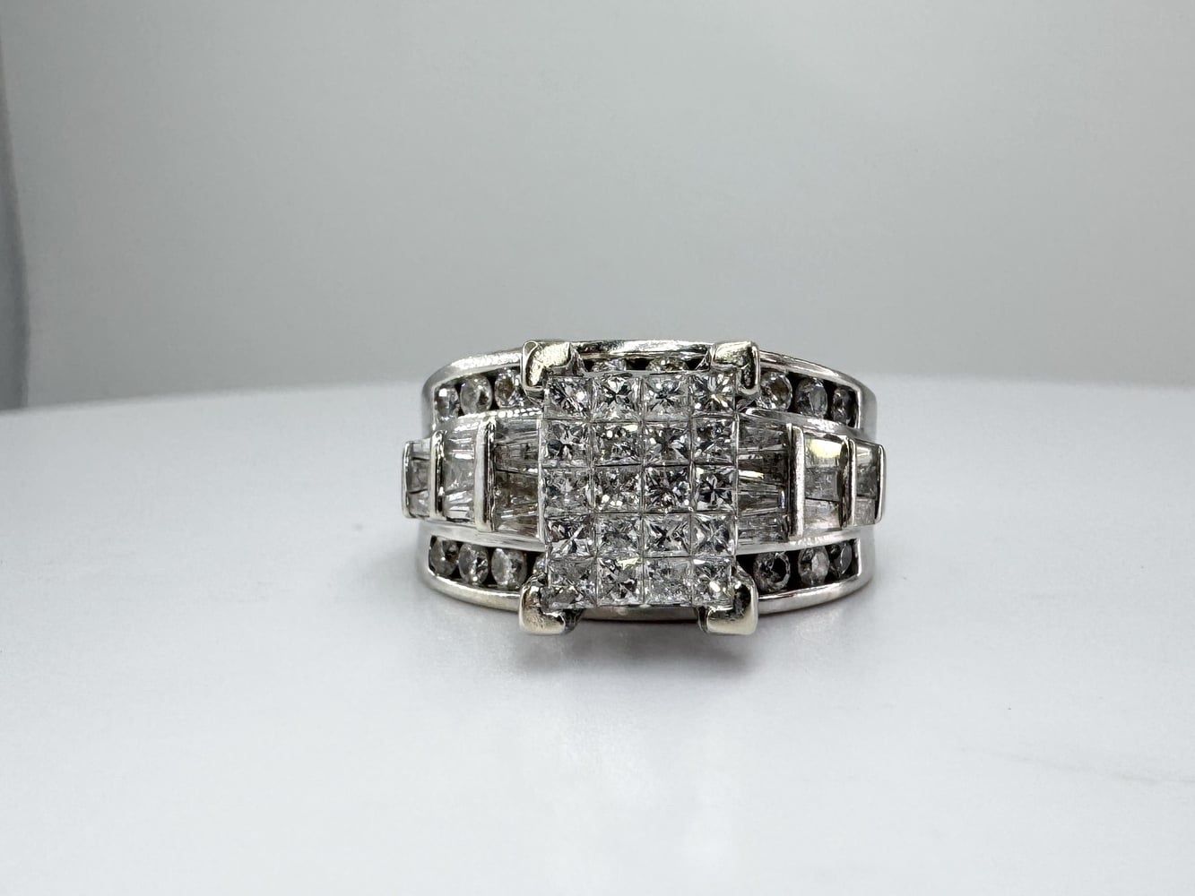Ladies 1TCW Diamond Wedding Engagement Ring 14k White Gold Size 7 11051767