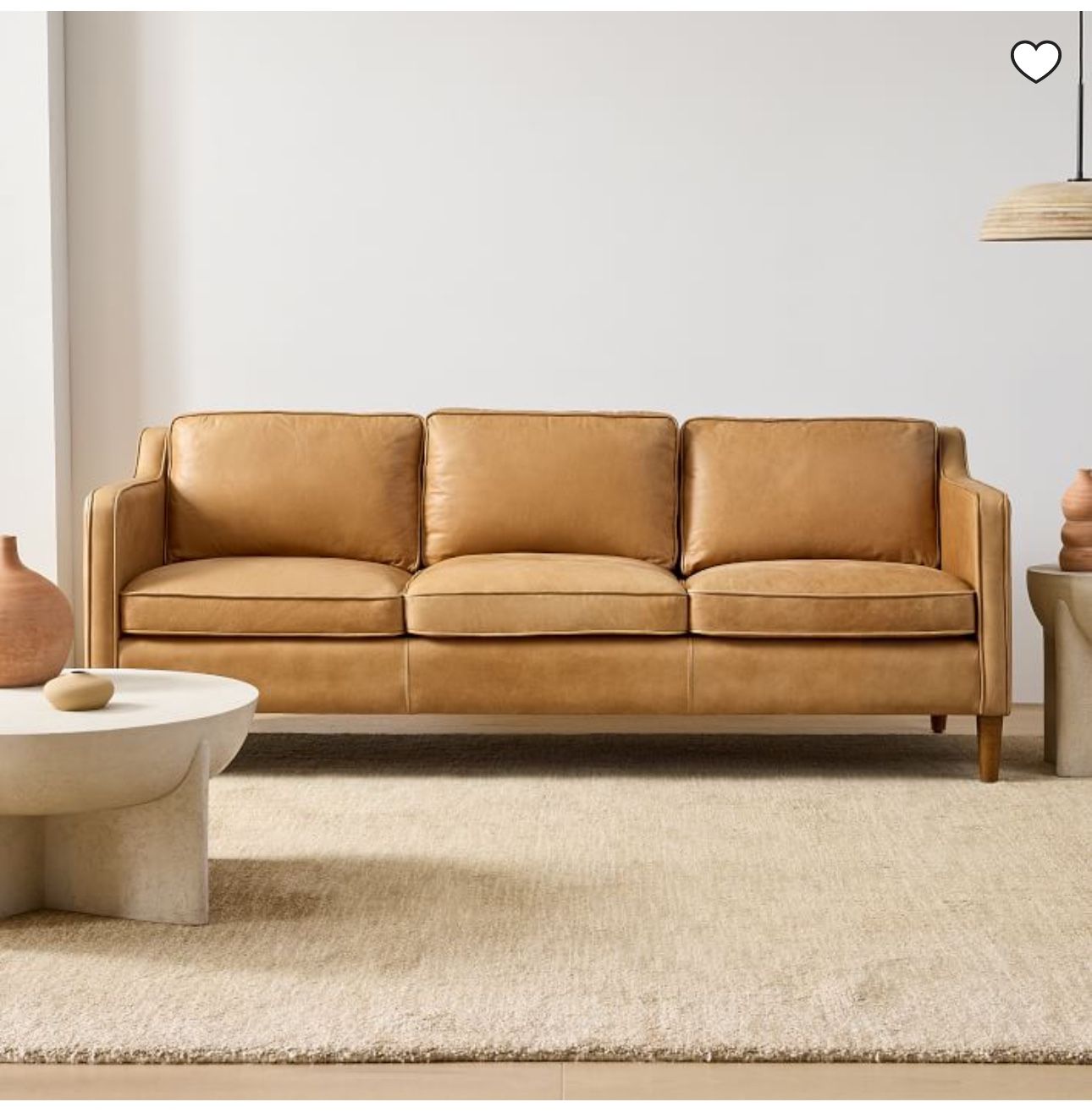 West Elm Hamilton Leather Couch