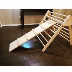 Pikler Triangle Montessori child climber With Ladder/Slide