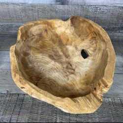 Hand Carved Decor Fruit Bowl