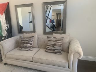 Couch, Coffee Table And Pillows