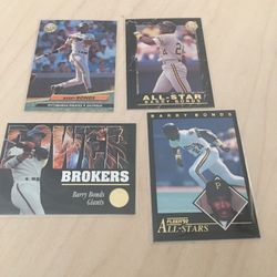 Baseball Cards Miscellaneous Barry Bonds lot of 4