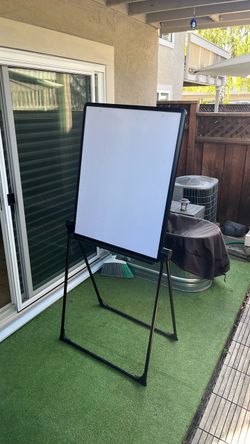Amazon Basics Double Sided Whiteboard Flipchart, Easel Stand and Magnetic Dry Erase Boards, 28 x 36 Inches, Black