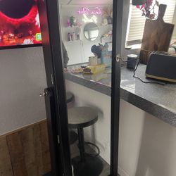 Stand Up Armoire Jewelry Case With Mirror 