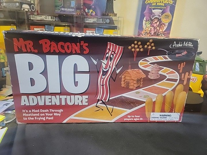 Mr. Bacon's Big Adventure Board Game - Mad Dash Through Meatland to Frying Pan!