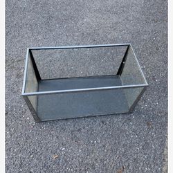 70 Liters Pet Tank  ( with Stainless Steel Edge Line, Wood Base)
