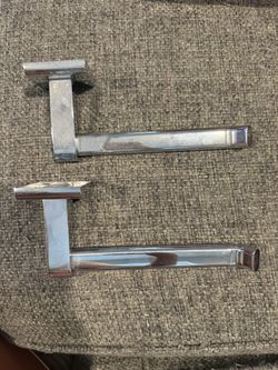 Two Stainless Steel Toilet Paper Wall Holder And Towel Holder