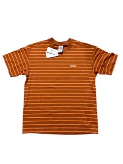 Nike ACG Dri-FIT Striped Loose Fit T-Shirt Men's M Brown Orange FB8129-246
