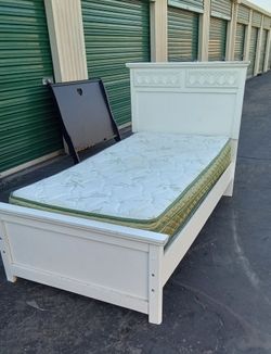 TWIN BED FRAME WITH BOX AND MATTRESS