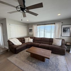 Brown 147" 6 Piece Sectional Couch