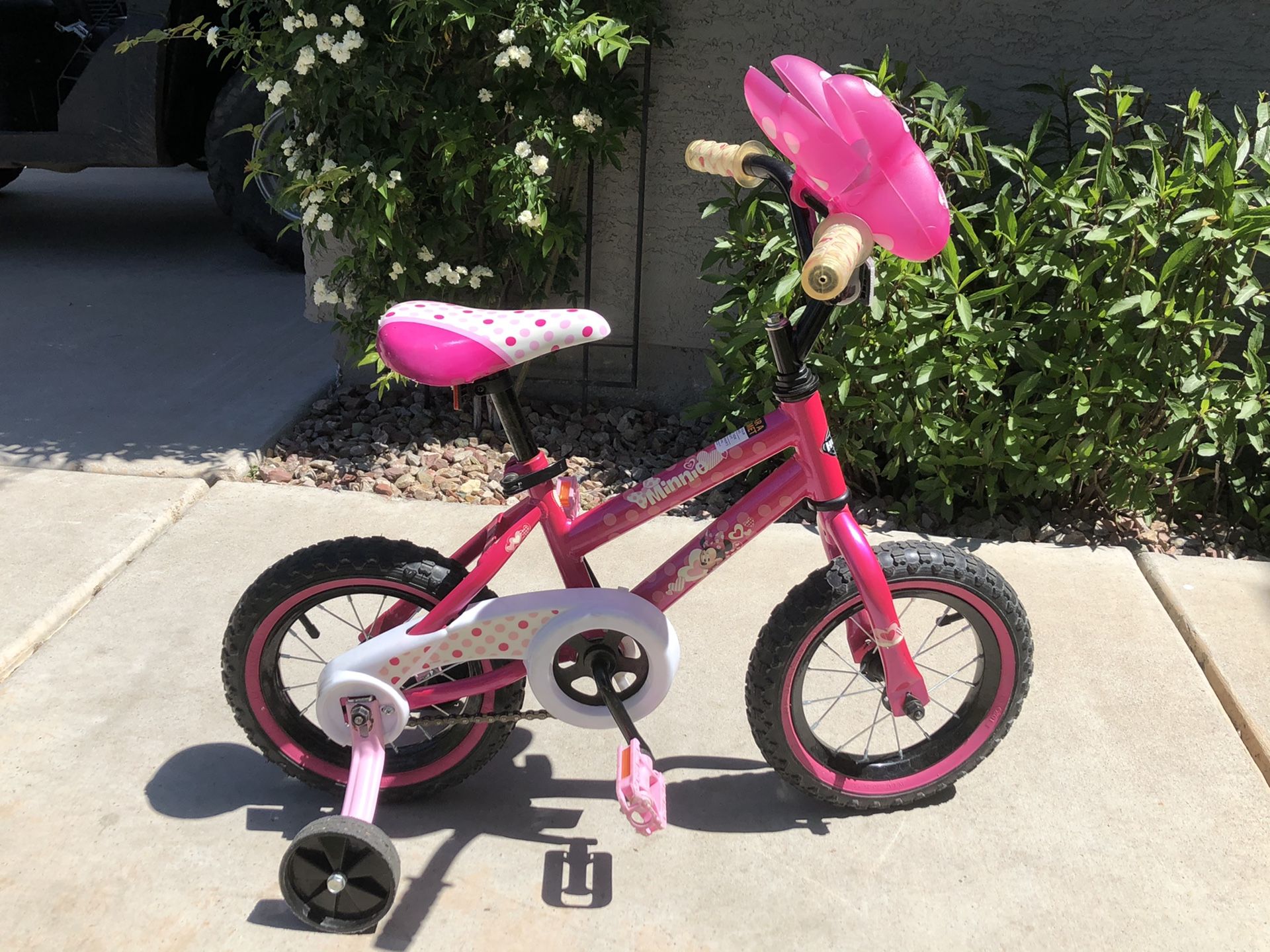 Girls Disney Minnie Mouse Huffy Bike Bicycle Pink 12”