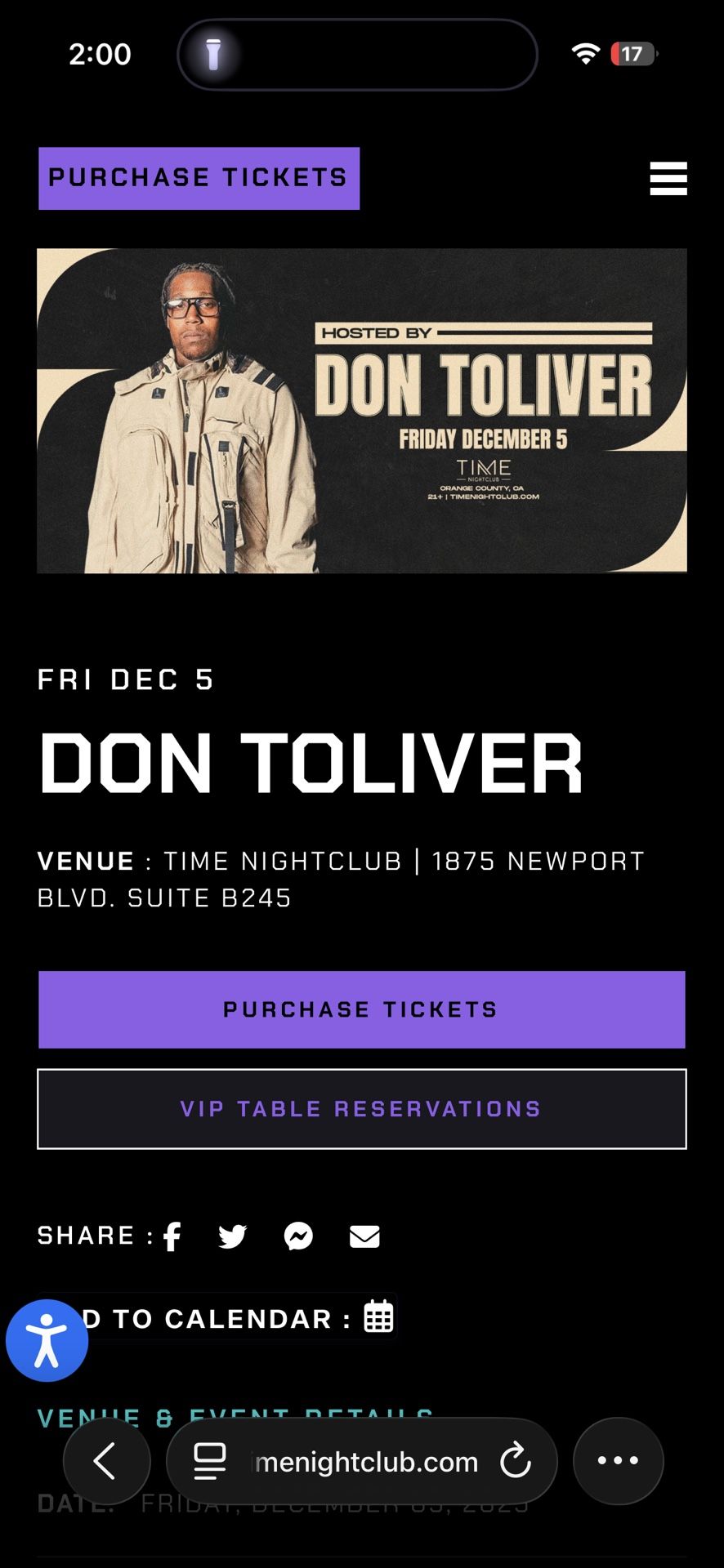 TIME nightclub Don Toliver