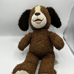 Build A Bear Playful Pup 17" Brown Dog Plush Soft Toy  Shaggy BAB