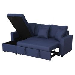 Navy Blue Sofa Bed Couch 🛋️ Brand New In Box 📦 Pull Out Bed With Storage 