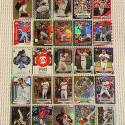 Philadelphia Phillies 25 Card Baseball Lot! Rookies, Prospects, Parallels, Refractors, Prizms, Short Prints, Relics, Case Hits, Variations & More!
