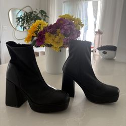 Platform Black Boots 