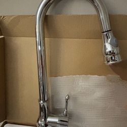 New Sanitary Wares  Pull Out Pull Down Kitchen Faucet Chrome Silver KS1003