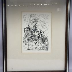 Dali - Vintage Original Salvador Dali Etching 15x12 Framed Art with COA
