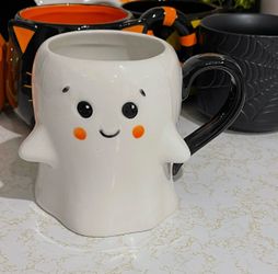 LANG HALLOWEEN GHOST CUTE GHOSTIE MUG KAWAII LARGE COFFEE CUP SPOOKY HOME DECOR