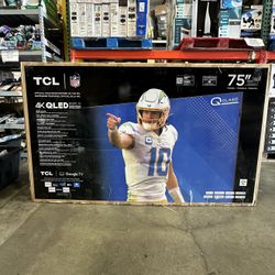 TCL 75” 4K QLED Smart TV Brand New In Box 
