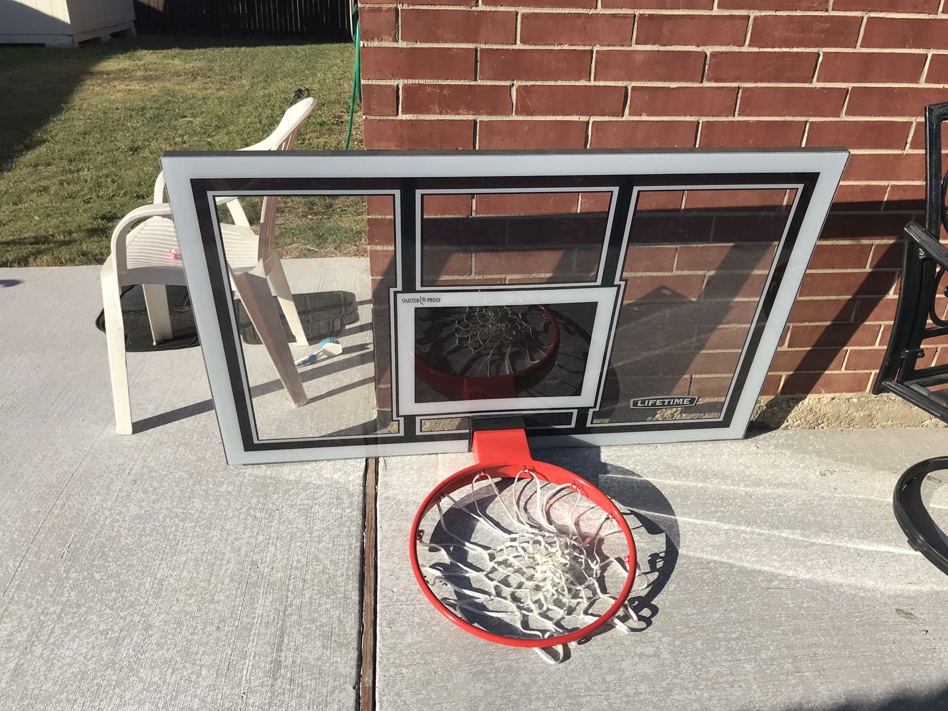 Basketball hoop lifetime. 54”X33”