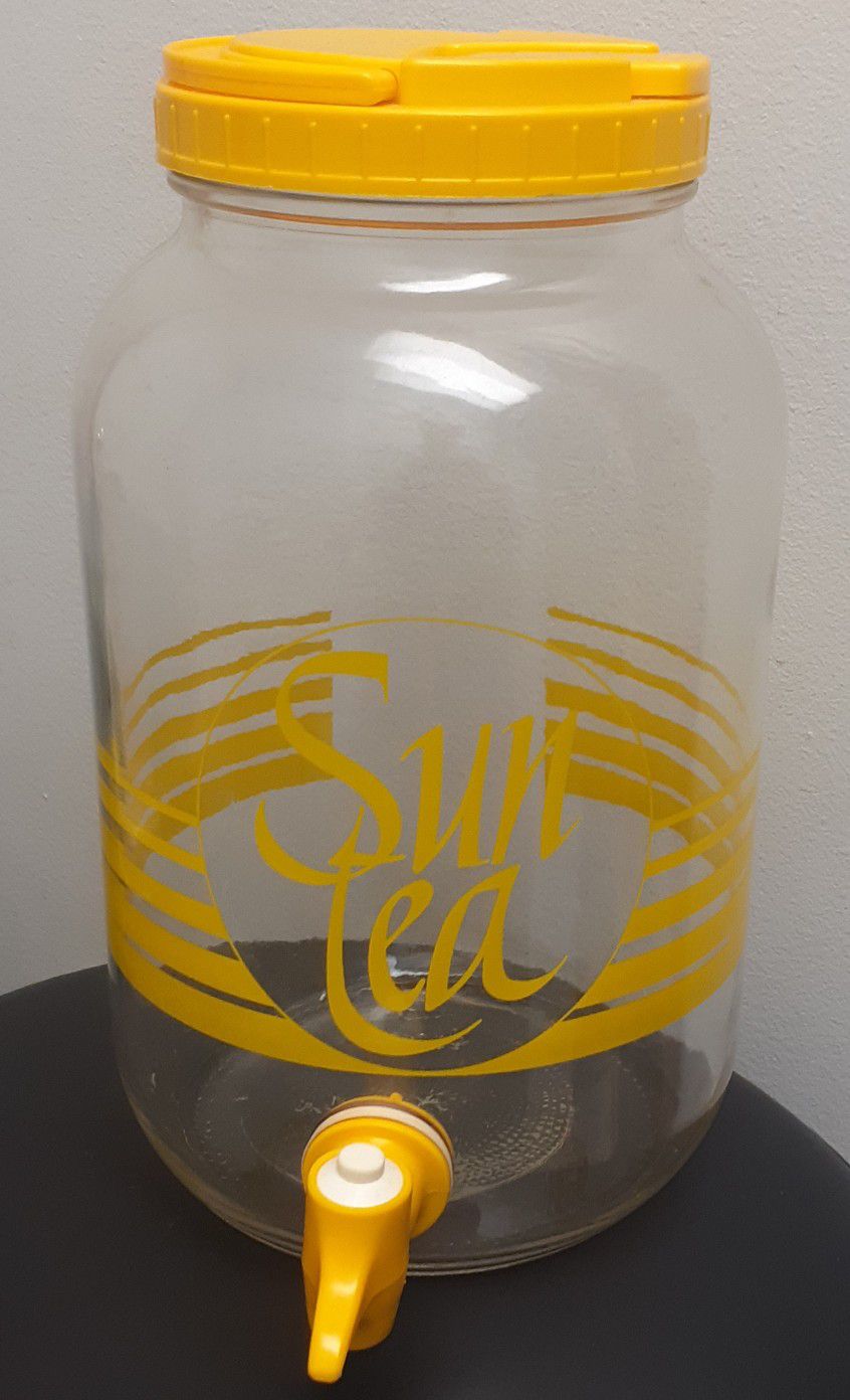  Vintage Sun Tea Glass Jar  /Dispenser