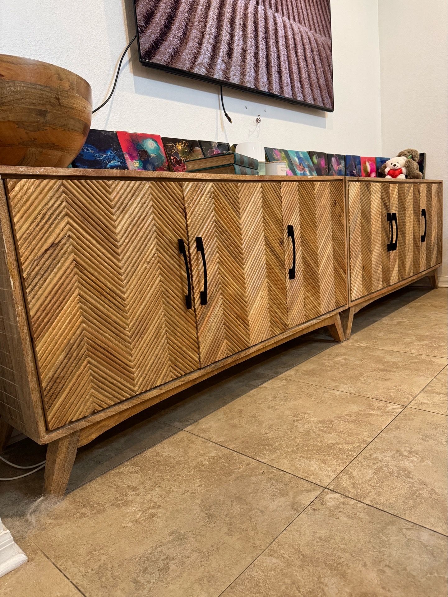Solid wood sideboard
