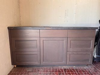 Bathroom vanity, mirror & matching closet cabinet