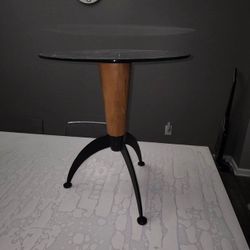 Glass Top Side Table