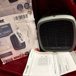 Portable Ceramic Space Heater w/Thermostat, 1500W Indoor Electric Space Heater Fan with Overheat and Tip-Over Protection, Heat Up 200 Square Feet