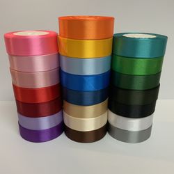 1” Satin Ribbon 25 Yards Rolls ..$3 Each …5x$10