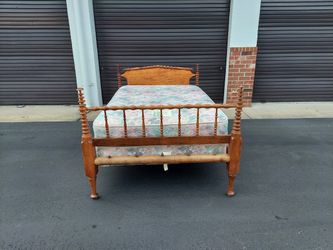 Antique Bobbin Rope Bed Not Quite Full Size.