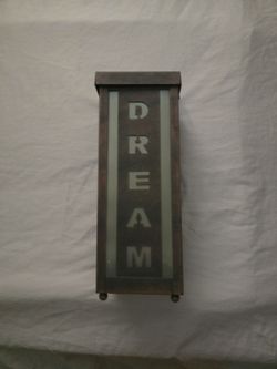 DREAM Metal Light Box Wall Sign