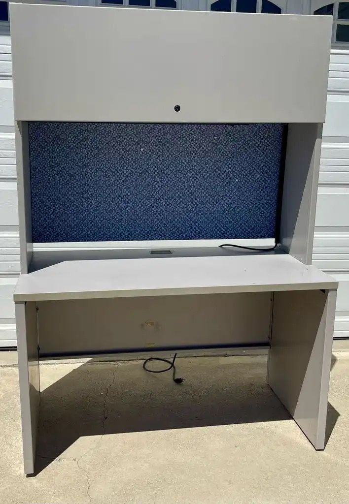 Desk With Hutch And Light