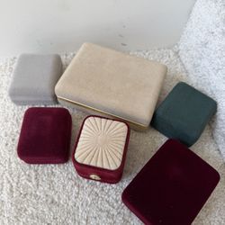 6 Accessories Necklace Rings Jewelry Boxes Wedding Ring Case Vintage Ring Box