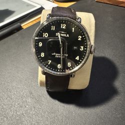 Original Shinola Canfield Watch – Argonite 715 (Black Dial)