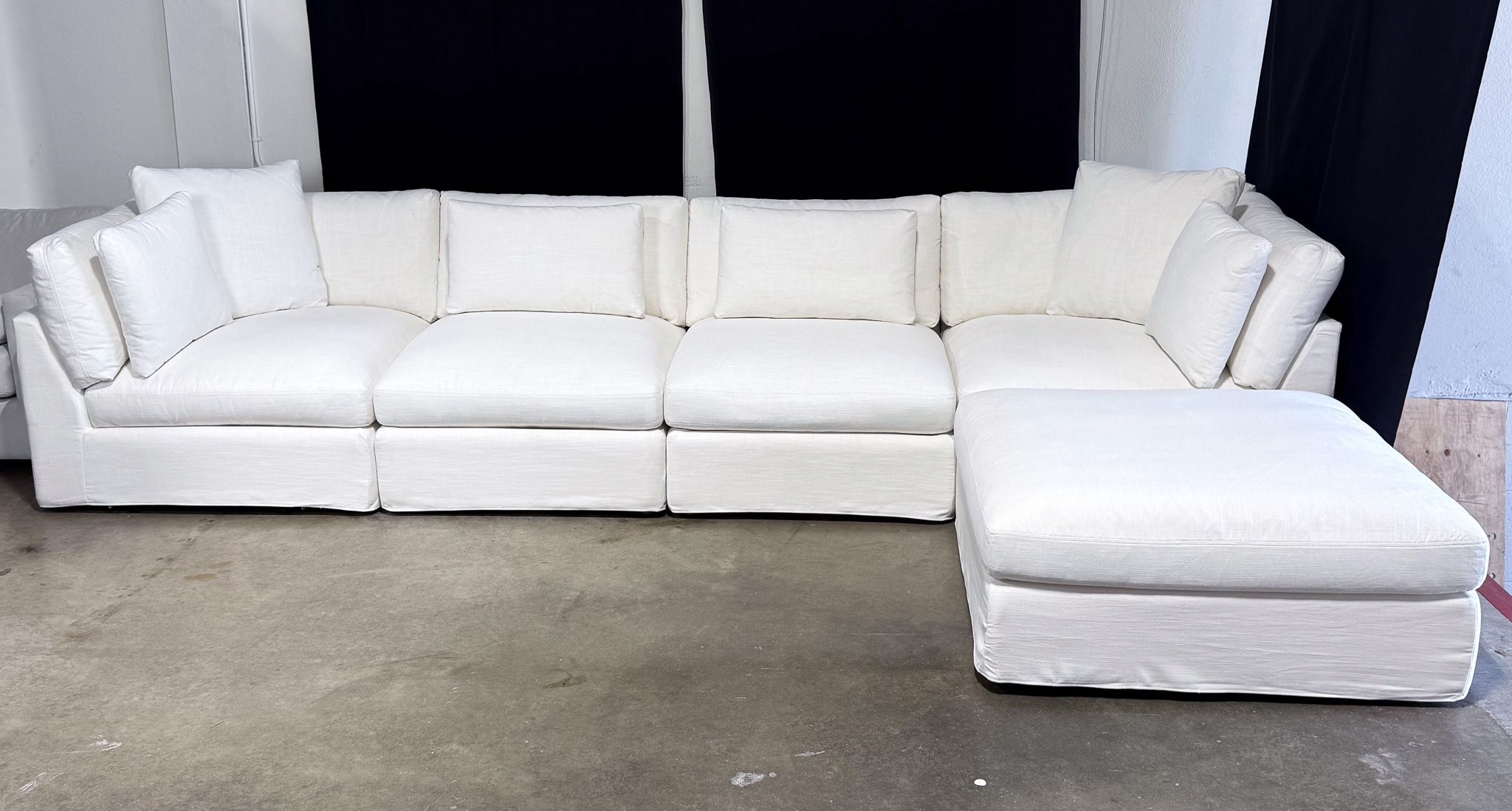 Sundays Get Together 5-Piece Modular Sectional (Large, Cream Color)